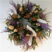 Bird and Feathers Wreath
